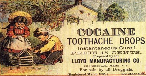 cocaine tooth ache drops